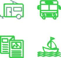 Bus and trailer Icon vector