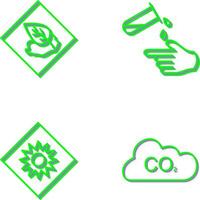 Environment hazard and Corrosive hazard Icon vector