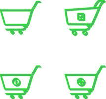 empty cart and confirm order Icon vector