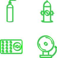 hydrant and oxygen tank Icon vector