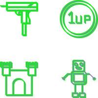 Gun and 1UP Icon vector