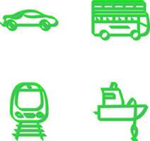 Sports Car and Double Icon vector