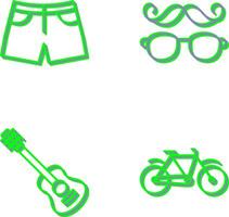 Hipster Style and Shorts Icon vector