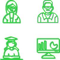 Female Professor and Male Professor Icon vector