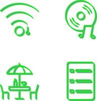 wifi sign and music cd Icon vector