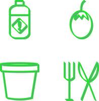 Vegetable plant and Pesticide Icon vector