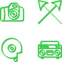 Camera and Arrows Icon vector