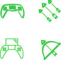 Gaming Console and Arrows Icon vector