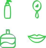 cosmético producto y espejo icono vector