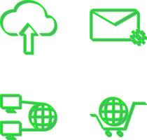 Upload to Cloud and Message Settings Icon vector