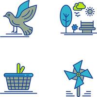 Parking and Bird Icon vector