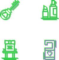 Key and Make up Icon vector