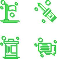 Flag and Screw Driver Icon vector