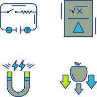 eléctrico circuito y fórmula icono vector