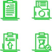 Clipboard and List Folder Icon vector