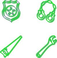 Police shield and Handcuff Icon vector