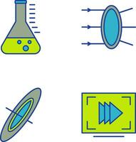 refracción y cubilete icono vector