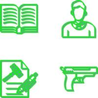 Book and Judge Icon vector