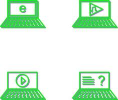 Internet and Play Music Icon vector