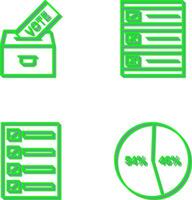Casting Vote and Ballot Paper Icon vector