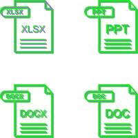 XLSX and PPT Icon vector