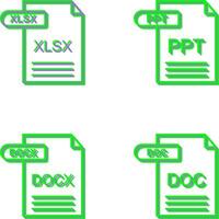 xlsx y ppt icono vector