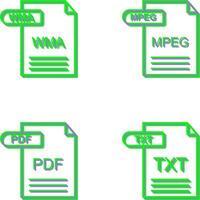 WMA and MPEG Icon vector