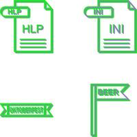 HLP and INI Icon vector