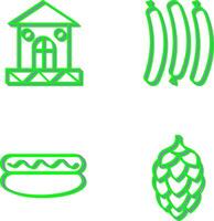 House and Hot Sausage Icon vector