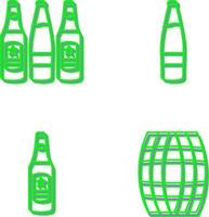 cerveza botellas y alcohol icono vector