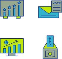 Rating and Letter Icon vector