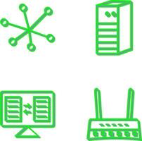 Internet and Server Network Icon vector
