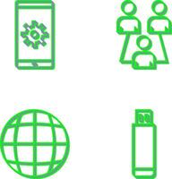 Network Settings and Connected Users Icon vector