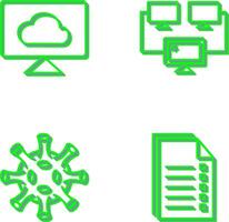 Cloud Systems and Connected Icon vector