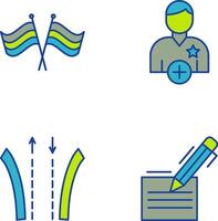 Flag and Candidate Icon vector