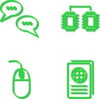 Conversation Bubbles and Processors Connected Icon vector