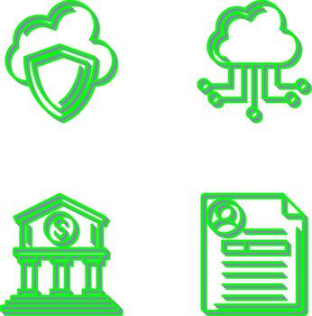 Cloud Computing and Shield Icon vector
