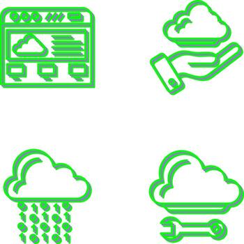 Cloud Comuting and Support Icon vector
