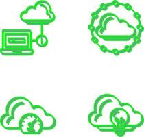 Laptop and Cloud Icon vector