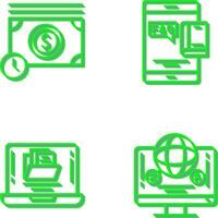 Time is Mony and Faq Icon vector