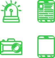 Alarm System and Ebook Icon vector