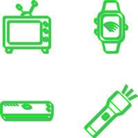 Television and Smart Watch Icon vector