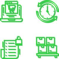 Add to Cart and Run time Icon vector