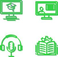 Online Course and distance Icon vector