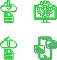 File Download and Monitor Icon vector