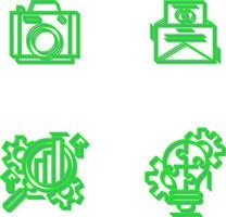 Photo Camera and Invitation Card Icon vector