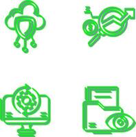 Data Protection and Data Research Icon vector