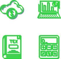 Cloud Computing and Bar Chart Icon vector