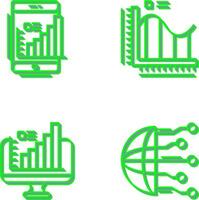 Mobile and Bar Chart Icon vector