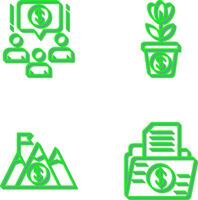 Growth and Money Icon vector